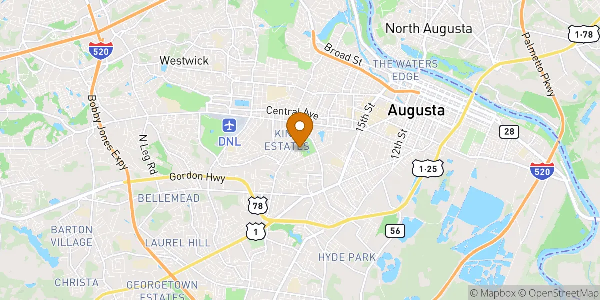 neighborhood map in Augusta, GA